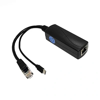 Image de REVODATA Gigabit Micro USB PoE Splitter 5V/3A, 48V vers 5V/3A Sortie, 10/100/1000Mbps Actif IEEE802.3af/at, Adaptateur pour Pi 3B/3B+/Dispositif (USB0503G)