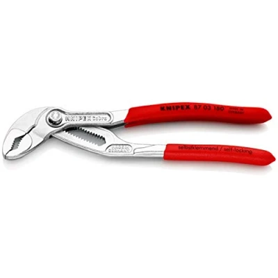 Image de Knipex Cobra® Pince multiprise de pointe chromée, gainées en plastique antidérapant 180 mm 87 03