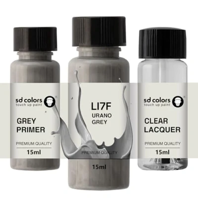 Image de SD COLORS urano GREY LI7F I7F 5K Peinture de retouche 15 ML pour réparer les rayures Codes couleur Gris (peinture + apprêt laque)