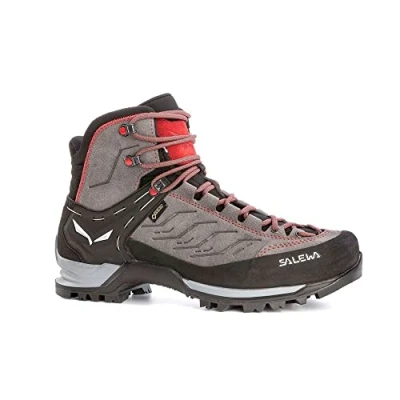 Image de Salewa MTN Trainer MID GTX Chaussures de montagne, Homme, Taille: 45, Charcoal/papavero Cuir et textile