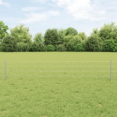 Image de VidaXL Clôture Euro avec 22 poteaux en U Argent 0,4x50 m Acier 3336208