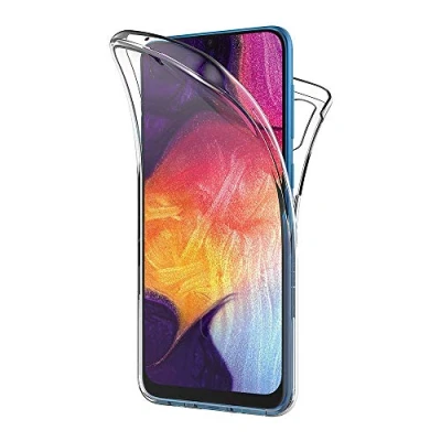 Image de AICEK Coque Samsung Galaxy A50, 360Full Body Transparente Silicone pour A50 Housse Etui Case (6,4 Pouces)