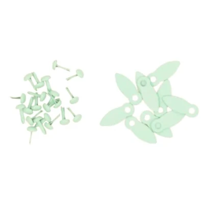 Image de Craftelier Brads et boutons tournants pour créer des fermetures dans projets de scrapbooking d&#039;artisanat Comprend 50 Taille 17 x 7 mm (0,67&quot; 0,28&quot;) Turquoise