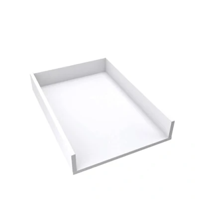 Image de regalik Plan à Langer Universal, Extension pour Commode de Largeur Variable, Amovible, avec Façades Droites, Blanc, Matériau ABS 1 mm, 72 cm x 54