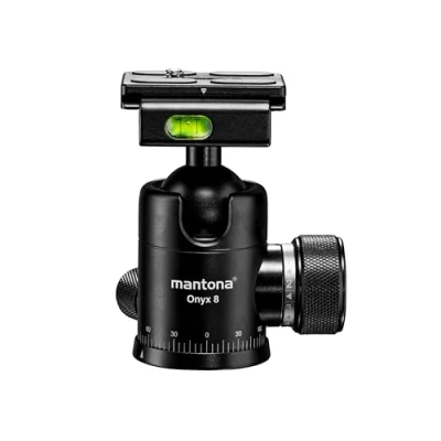 Image de Mantona Rotule Onyx 8 (M13008A) Socle de Fixation Rapide Compatible Arca Swiss 50 mm, Traitement Professionnel pour Reflex Numérique