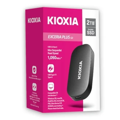 Image de Disque SSD portable KIOXIA EXCERIA Plus G2 USB 3.2 Gen 2 1 050 Mo/s To