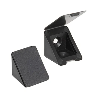 Image de 40 x sossai® Equerre D&#039;angle/connecteurs de meubles/Équerre étagère BT1 2 trous Couleur : noir Matière Plastique