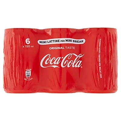 Image de Lot de 72 mini boîtes boisson gazeuse Coca Cola originale 150 ml