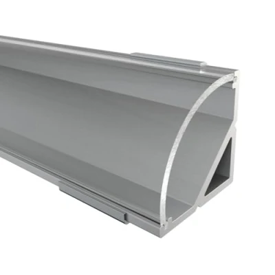 Image de Profilé d’angle LED en aluminium anodisé, pour bandes de 16 mm (par exemple bande Philips Hue), avec cache clair à clipser 200 cm Spree