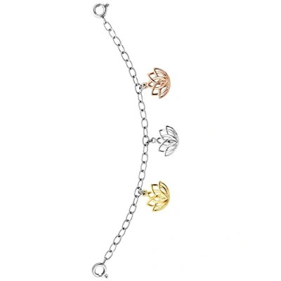 Image de Julie Julsen JJCG27478 2 Collection Charming Collier pour montre Motif fleur de lotus, 10 cm, Acier inoxydable, Pas gemme