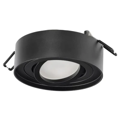 Image de EDO Spot simple en saillie SKAND MINI 1 BLACK GU10 Luminaire plafonnier rond noir, éclairage de plafond 230V, luminaires intérieur aluminium, lampe Downlight EDO777127