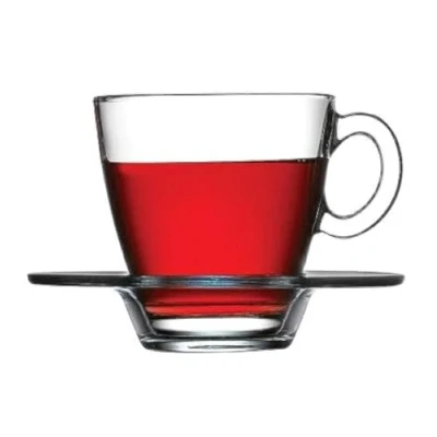 Image de Cup set de 12 verres à thé avec anse service 6xTeeglas 6 soucoupes