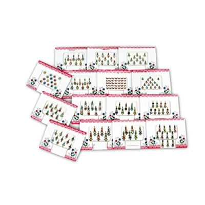 Image de SANGAM 6 Paquets Multicolore Bindi Tatouages ​​​​Front Autocollant Pooja Samagri Tilak Points De Maquillage Indien Tikka Mix Taille Pois Articles Cosmétiques Femmes Et Filles