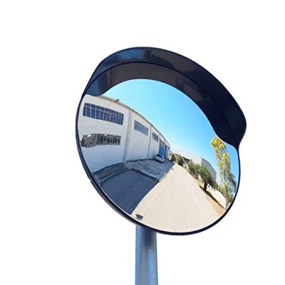 Image de SNS SAFETY LTD Miroir Routier Convexe, Noire, 60 cm de diamètre, pour la Sécurité Routière et des Commerces, avec Support Fixation Réglable Poteaux mm