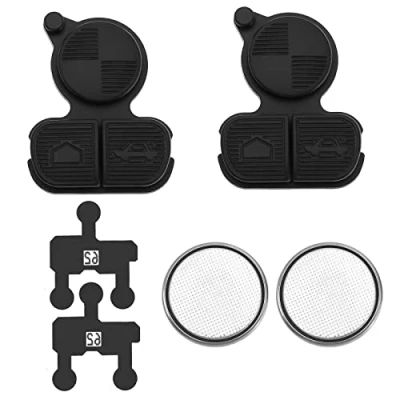 Image de The Lord of Tools Lot de 2 Boutons Rechange pour clé télécommande BMW E36 E38 E39 E46 Z3 Z4 X3 X5 CR2016