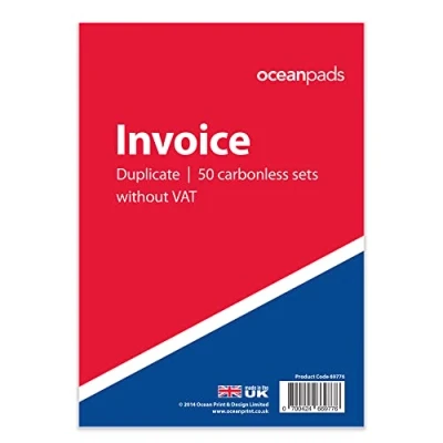 Image de facture Book Dupliquer sans TVA, A5 148 x 210 mm, en 2 parties carbone (69776)