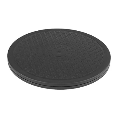 Image de Walfront 25,4 cm à 360 Rotatif Heavy Duty Roulements Billes en Acier Plate Forme de Support Plateau Tournant Base pour Moniteur TV Ordinateur Portable Sculptant Noir