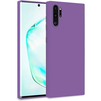 Image de MyGadget Coque pour Samsung Galaxy Note 10 Plus Case Silicone Souple &amp; Soft Doublure Microfibre Cover TPU Protection Extra Fine Légère Violet