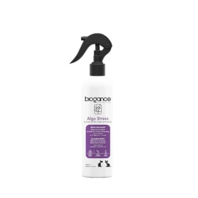 Image de Biogance Spray anti Stress Algo 250 ml Produit de soin pour chien et chat à base d’un complexe d’algues fucus, marjolaine d’huiles essentielles.