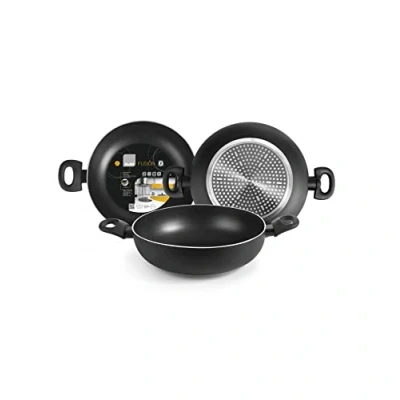 Image de IBILI Poêle Honda avec 2 poignées Fusion, 36 cm, Aluminium, Antiadhésif, Compatible l’induction