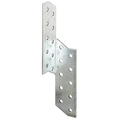 Image de Alberts 330941 Équerre renvoyée utilisable à gauche et droite galvanisée Sendzimir 32 x 170 mm Set de 12 pièces