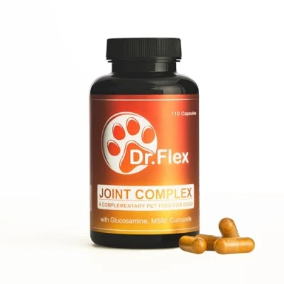 Image de Dr. Flex Complexe Articulaire &amp; Osseux pour Chiens 110 Gélules avec Glucosamine, Chondroïtine, MSM, Curcuma Pipérine Soutien des Articulations de l&#039;Ostéoarthrite