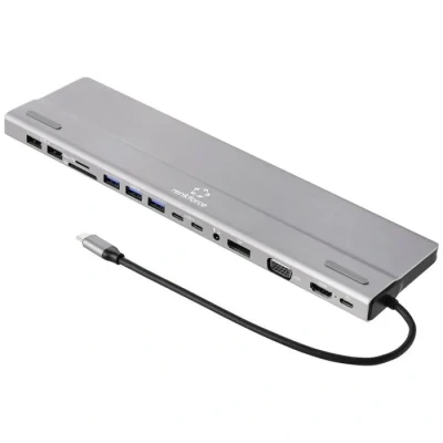 Image de Station d&#039;accueil RENKFORCE RF DKS 902 Support 3 moniteurs USB C Blanc
