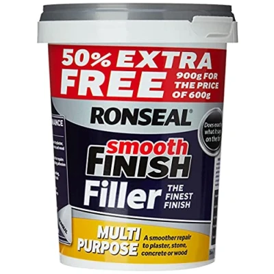 Image de Ronseal 36545 Multi usage Prêt à l&#039;emploi Finition lisse avec mural 50Percent de remplissage Extra Blanc