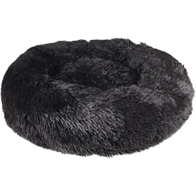 Image de Flamingo Coussin pour Chien Krems Donut Rond Noir diamètre 50cm