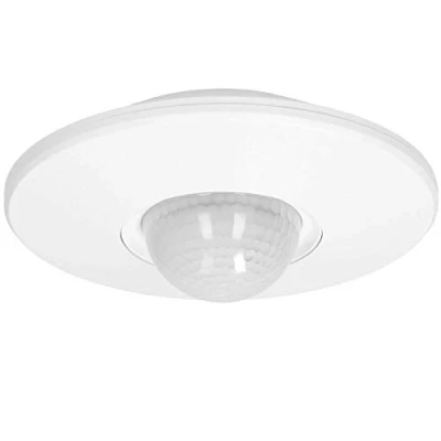 Image de ORNO CR 252 Détecteur de Mouvement Rond avec 3 Capteurs 360 Degrés IP20 Fonctionne Eclairage LED Intensité Lumineuse Réglable
