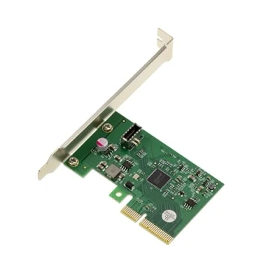 Image de KALEA INFORMATIQUE Carte contrôleur PCIe x4 USB E 1 Port Interne 3.2 Gen 2x2 20G Type E, avec chipset ASM3242, High et Low Profile