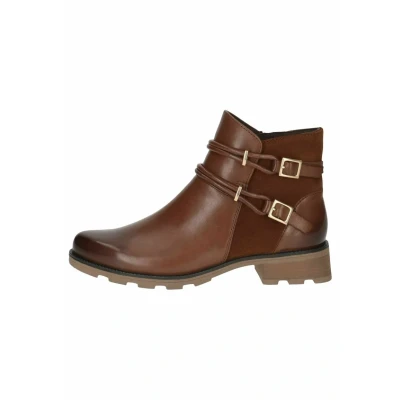 Image de CAPRICE Bottines Plates pour Femme 9 25419 43, Cognac Comb, 38 EU