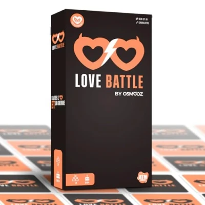 Image de ATM Gaming Love Battle Le Jeu des défis en Couple de Cartes Plus 80 hilarants Cadeau Anniversaire Femme Homme Jeux société Osmooz