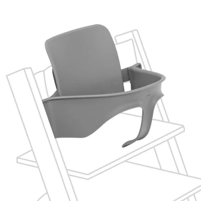 Image de Stokke Tripp Trapp Baby Set 2, Gris foncé Version 2024 Idéal pour 6 36 mois Transformez la chaise en une haute confortable