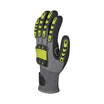 Image de Delta Plus VV913JA11 Lot de 60 gants en fibre polyéthylène haute performance avec revêtement nitrile et double paume Jaune/gris/noir Taille 11