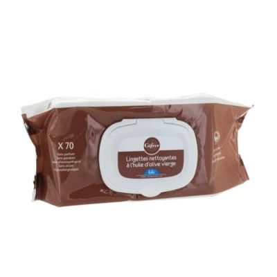 Image de Gifrer Lingettes Nettoyantes a l&#039;Huile d&#039;Olive Vierge 70