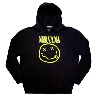 Image de Rock Off officially licensed products Nirvana Jaune Grunge Face Pullover Sweat Shirt À Capuche Size XL