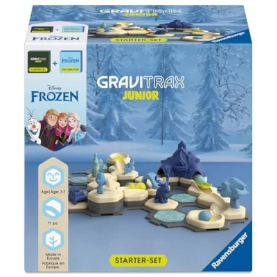 Image de Ravensburger GraviTrax Junior Starter Set La Reine des Neiges 2 produits en 1 Circuits de billes créatifs 71 pièces Dès 3 ans 73385