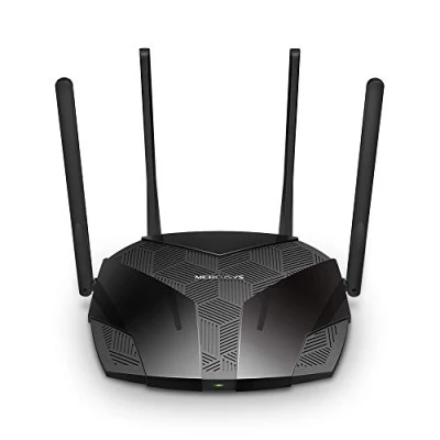 Image de Mercusys Routeur WiFi 6 1800Mbps , Bi Bande 4 ports RJ45 Gigabit antennes 5dBi, MU MIMO, WPA3, Connexion intelligente, Contrôle parental, Technologie BSS Coloring, MR70X