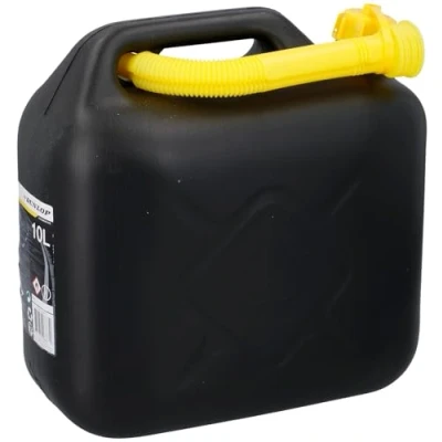 Image de Dunlop Bidon Essence 10 Litres Petrole et d&#039;Eau Certifié UN pour les Liquides Dangereux avec Bec Verseur Noir/Jaune