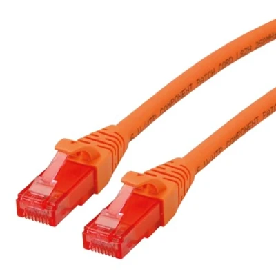 Image de ROLINE Cordon LAN Cat 6 Component Level Câble réseau UTP Ethernet avec connecteur RJ45 orange 3 m