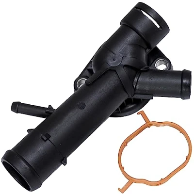 Image de AERZETIX C67186 Bride de liquide refroidissement avec joint d&#039;étanchéite et raccord d&#039;interrupteur thermique compatible numéros OE 03L 121 131B, 131F
