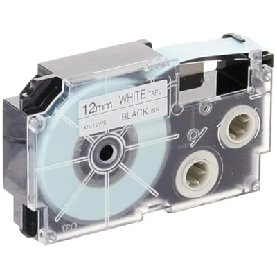 Image de Casio XR 12WE1 Etiqueteuse Noir sur Blanc 12 mm