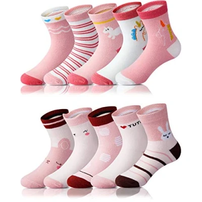 Image de Adorel Chaussettes Courtes Socquettes Coton Fille Lot de 10 Lapin Mignon 28 31 (Taille Fabricant: L)