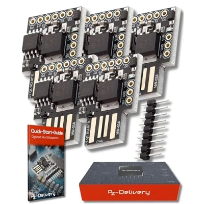 Image de AZDelivery Digispark Rev. 3 Kickstarter avec USB Carte de Développement Compatible à 100% ATtiny85 et Arduino incluant Un E Book!