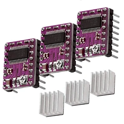 Image de AZDelivery 3X DRV8825 Module Pilote de Moteur Pas avec dissipateur Thermique, pour Ramps 1.4, CNC Shield, Imprimante 3D Prusa Mendel Compatible Arduino et Raspberry Pi y Compris Un eBook
