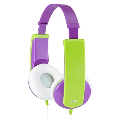 Image de JVC HAKD5VIOLETVERT Casque universel avec Cordon 0,80 m pour Enfant Violet/Vert