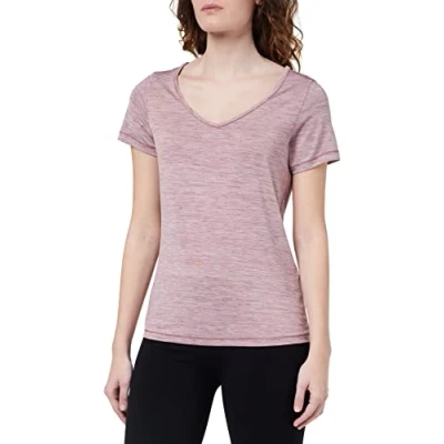 Image de ENERGETICS Femme T shirt Gaminel 3 Wms shirt, Melange/Red Wine/Ros, M EU