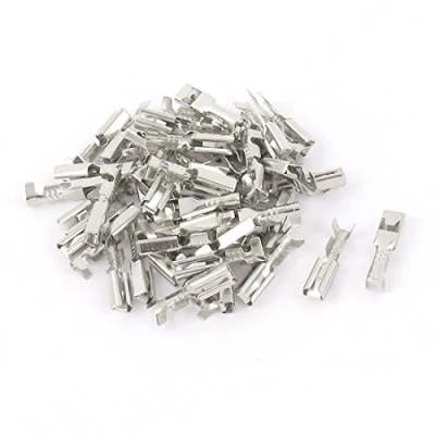 Image de sourcingmap 50 Pcs Cosse Femelle borne 2.8mm non isolée forme Pelle Terminal Fil Connecteur