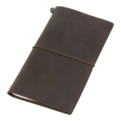 Image de ミドリ(MIDORI) Traveler&#039;s Notebook Brown Leather (1,1 lb) by Office 4 All